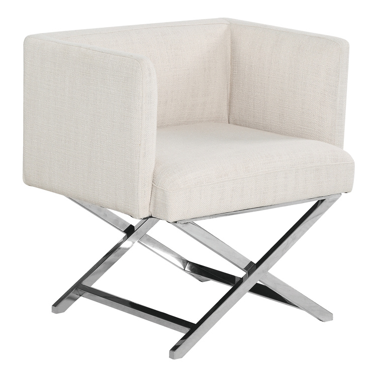 Stainless Steel X cross leg arm chair VS 6304