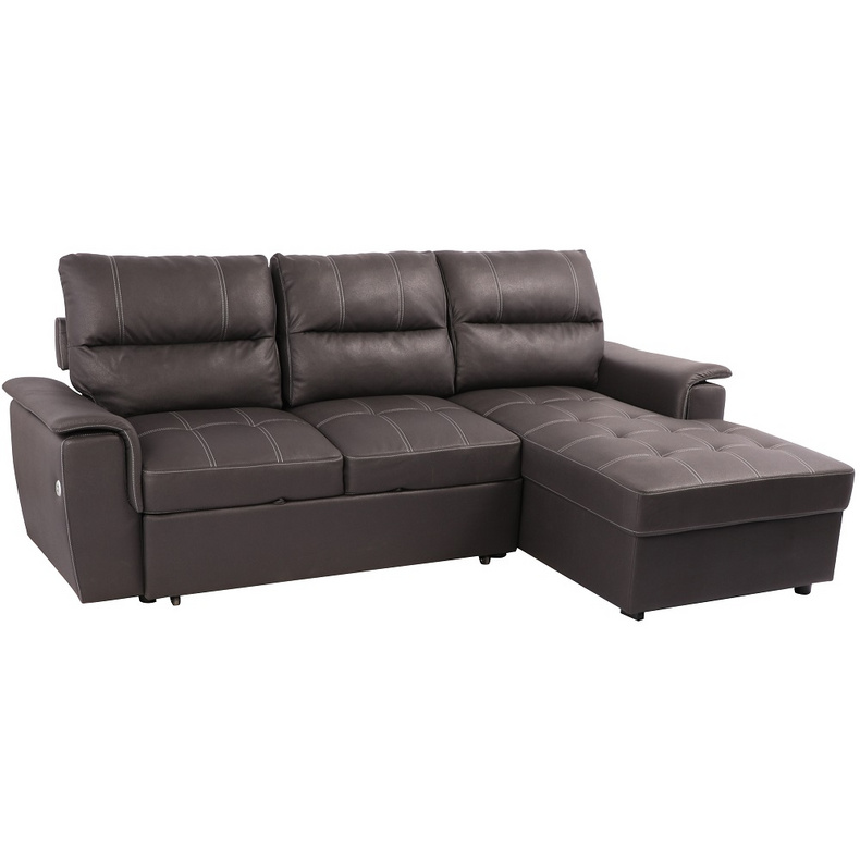 Leather Sectional Sofa Bed Cum With Storage