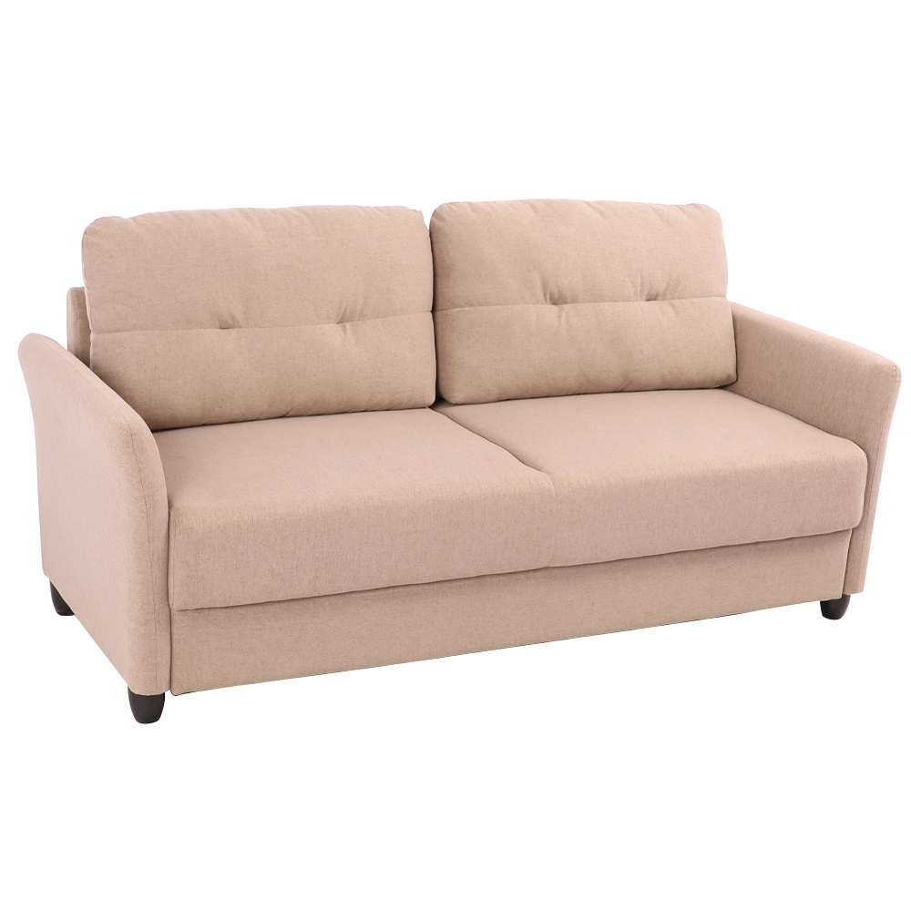 Tufted White Linen Fabric Sofa With KD Sofa