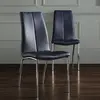 New Design Cheap Price Wholesale Dining Room Furniture Metal Legs PU Leather Dining Chairs Modern