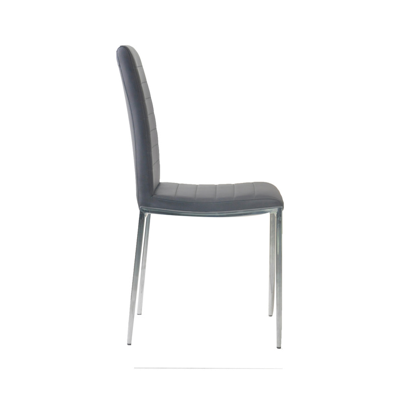 Modern Dining Chair Chromed Legs