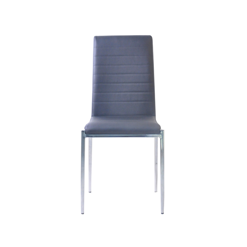 Modern Dining Chair Chromed Legs