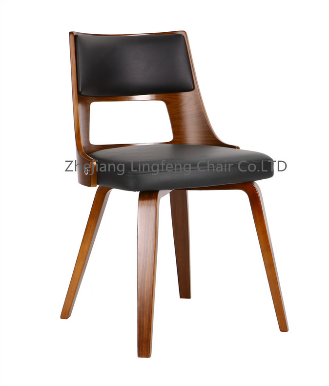 Vintage PU Leather Cover Living Room/Restaurant/Hotel/Coffee Shop Dining Chair in Wood Finish