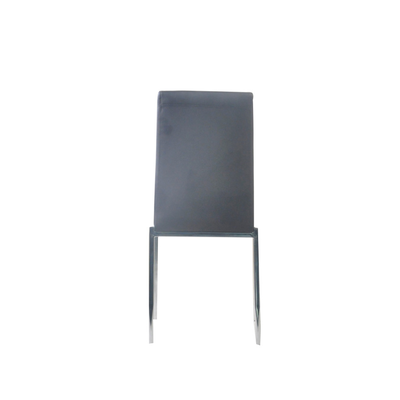 Modern Dining Chair Chromed Legs