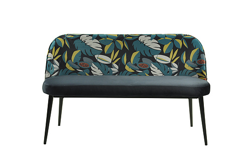 Free Sample Home Furniture Colorful Modern Fabric Long Dining Chairs Living Room Bench Wholesale With Metal Legs