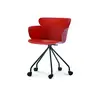 Free Sample Wholesale Simple Style French Red Modern Plastic Office Chair/Chair Office Plastic