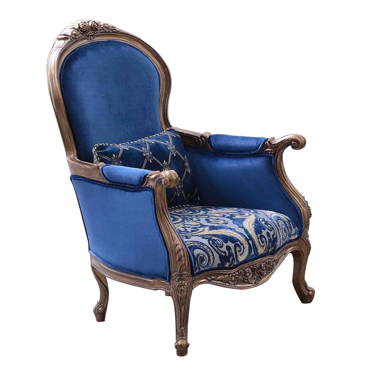 Blue Classical Sofa Set