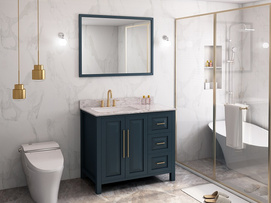 Classic American Floor Standing Double Sink Solid Wood Bathroom Vanities MPYJ-55