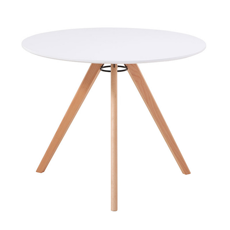 Dia 80*74cm MDF & beech legs round mdf table