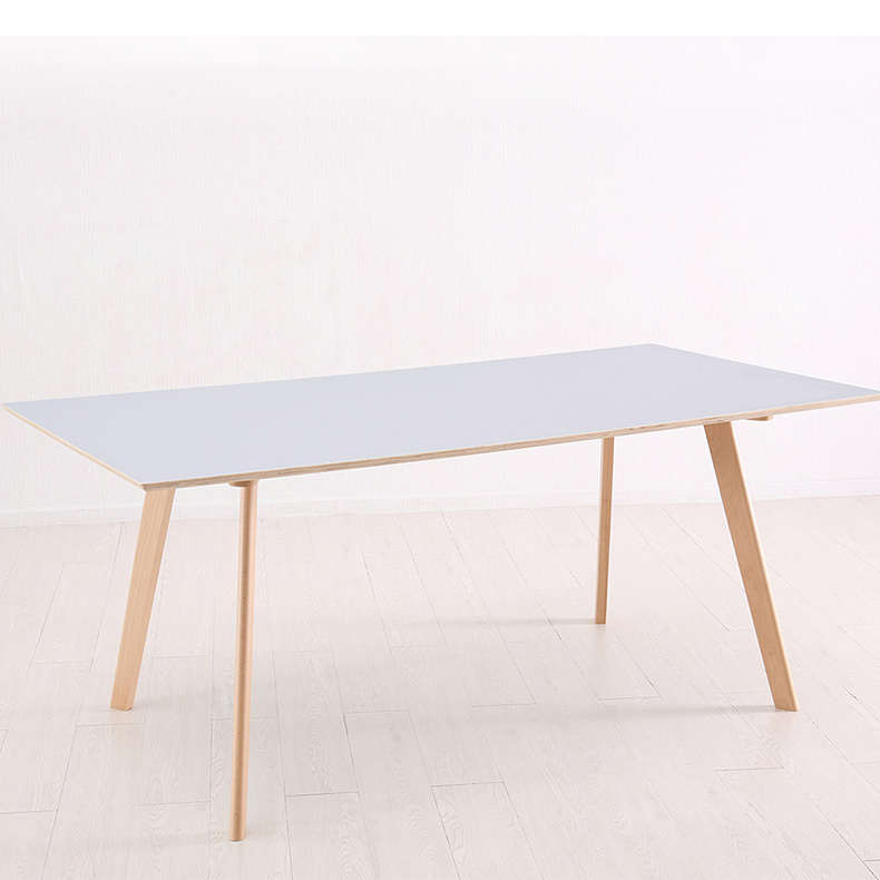 MDF&beech legs white dining room table