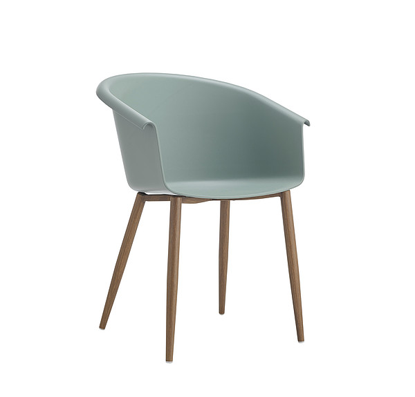 Modern cheap price simple PP white top solid metal leg wholesale plastic dining chair