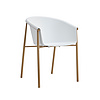 Modern cheap price simple PP white top solid metal leg wholesale plastic dining chair