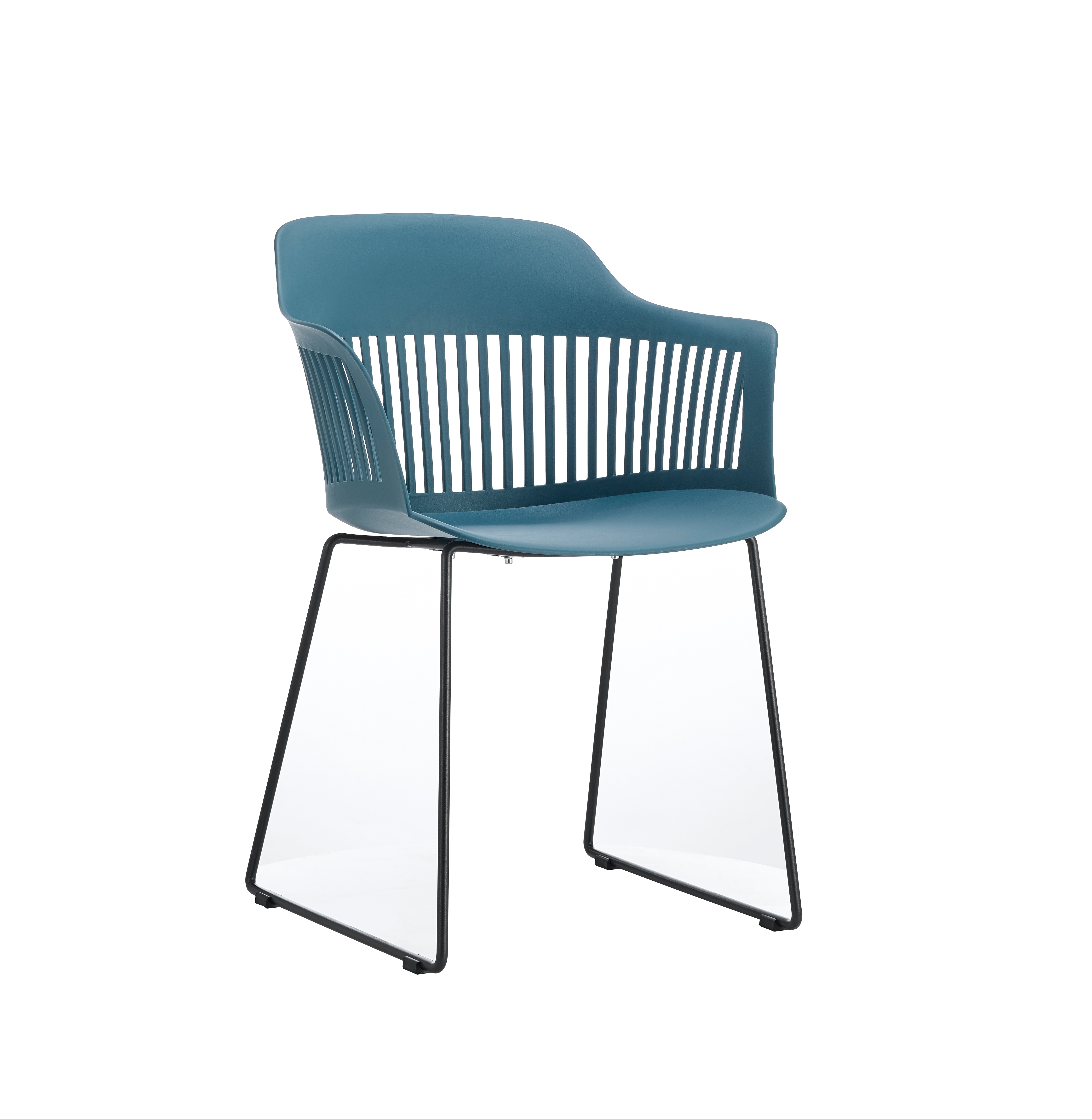 Hot Sale Cheap Price Colorful Modern Design plastic dining chair metal legs chair