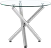 Hot clear glass round dining table