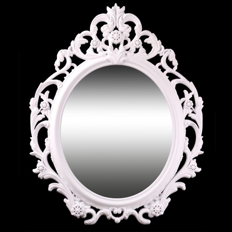 Oval Vintage Wall Mirror, Plastic Mirror