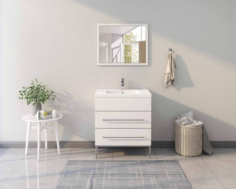 Classic American Floor Mounted Double Sink Solid Wood Bathroom Vanities MPYJ-54