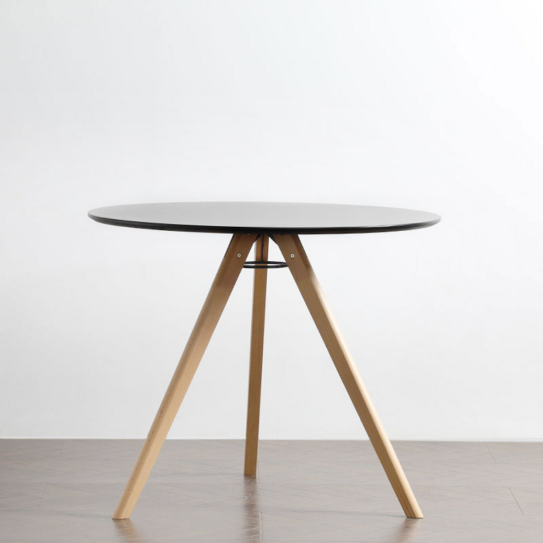 Dia 80*74cm MDF & beech legs round mdf table