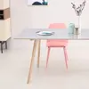 MDF&beech legs white dining room table