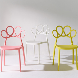 Modern Designer Flower Back Plastic Dining Chair