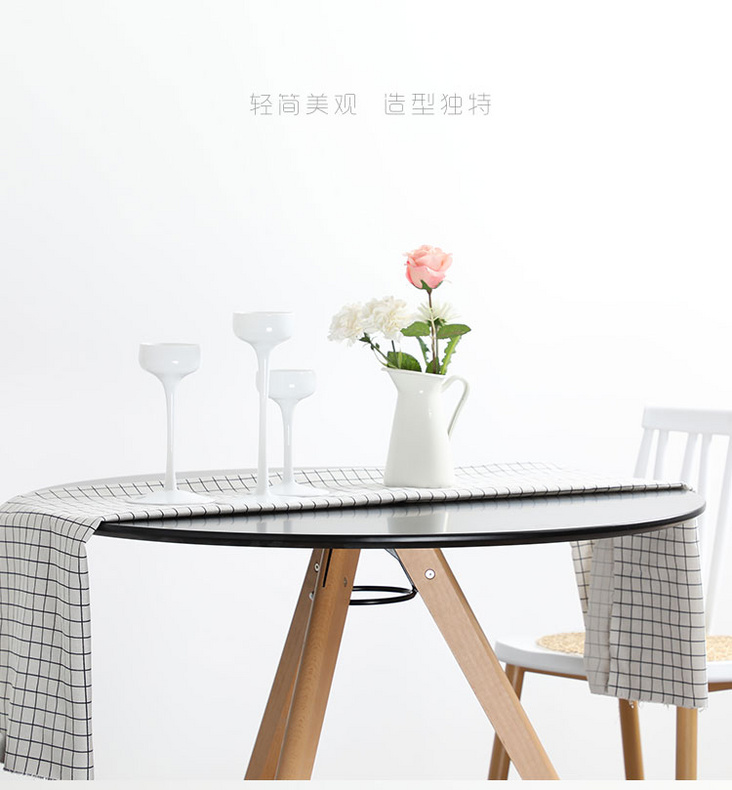 Dia 80*74cm MDF & beech legs round mdf table