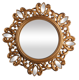Decorative Round Floral Wall Hanging Mirror