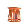 Free Sample Colored Rounded Design PP Modern Plastic Top Coffee Table