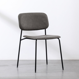 Contemporary PU Leather Dining Chair with metal frame