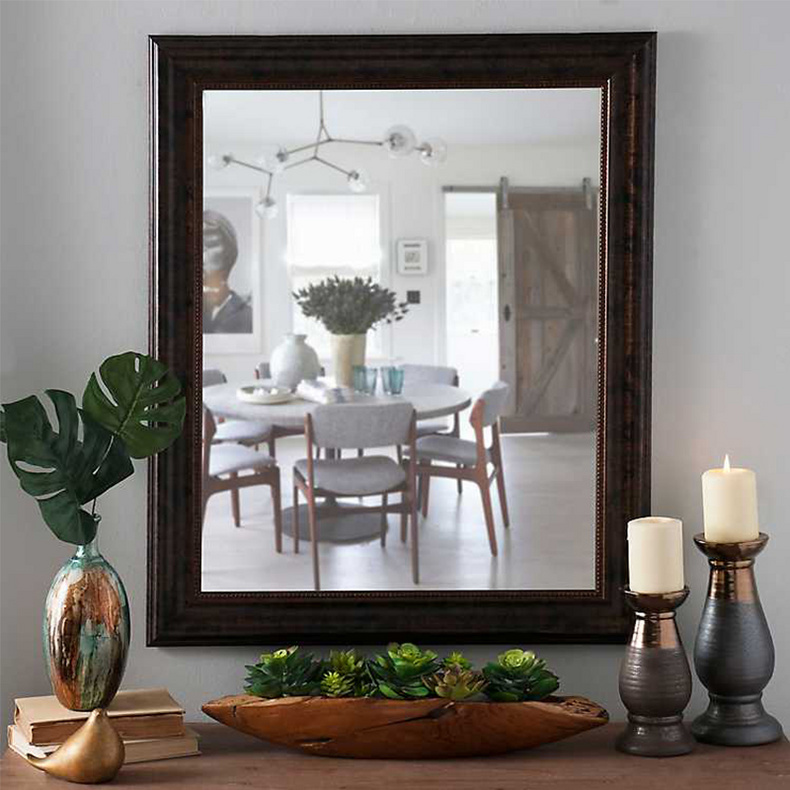 Decorative Framed Beveled Mirror, PS Moulding