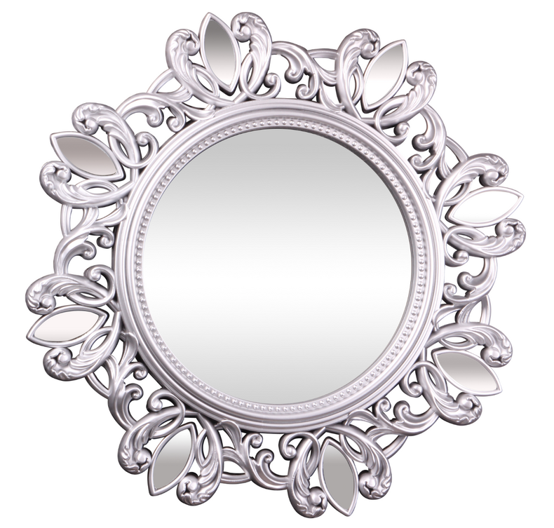 Decorative Round Floral Wall Hanging Mirror