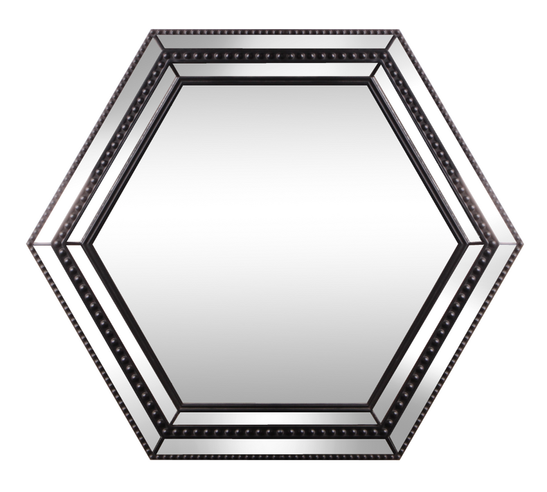 Hexagonal Decorative Wall Mirror, Plastic Mirror