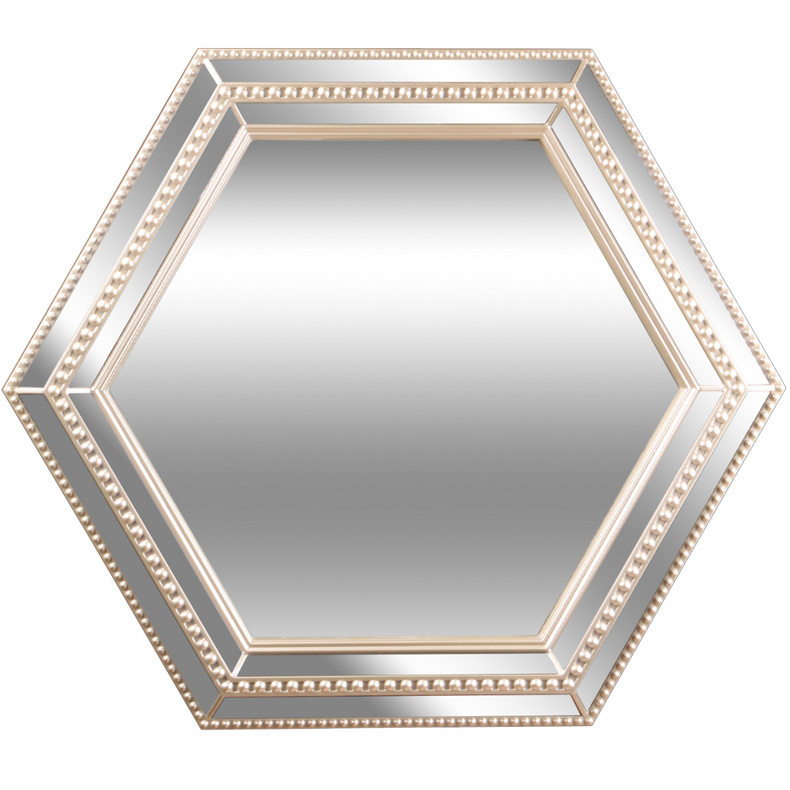 Hexagonal Decorative Wall Mirror, Plastic Mirror
