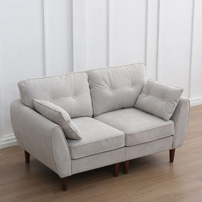 Loveseat with pillows