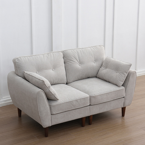 Loveseat with pillows