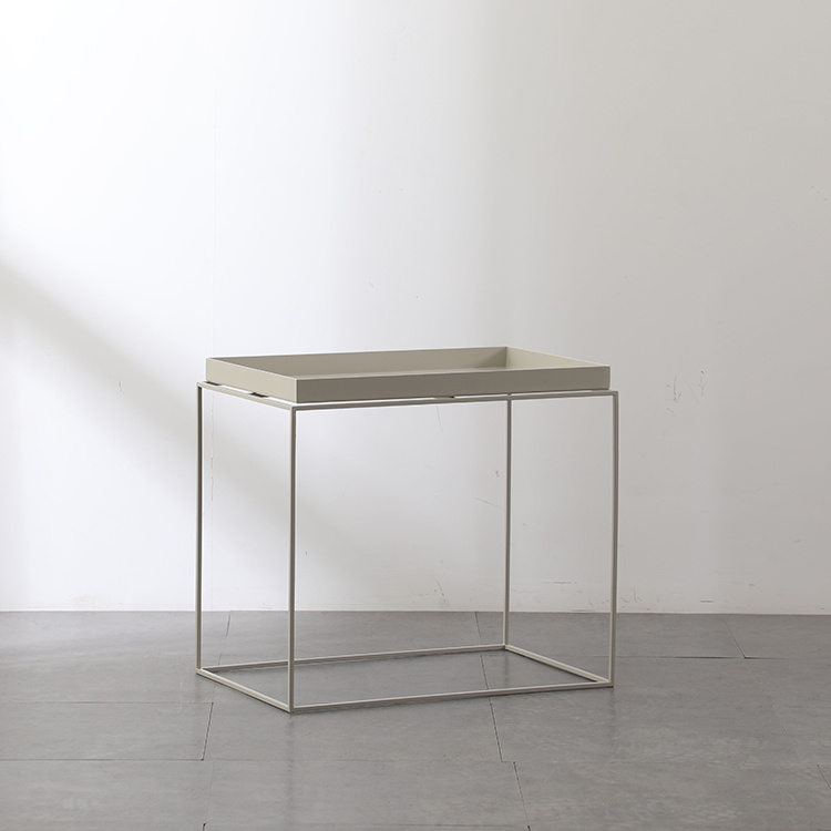 Living room square metal side table