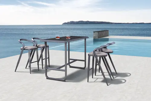 Outdoor bar chair and bar table