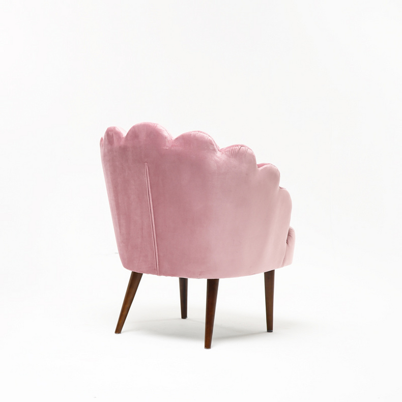 Modern Living Room Furniture Pink Velvet chair single Armchairs Hotel Bedroom Sofa Chair