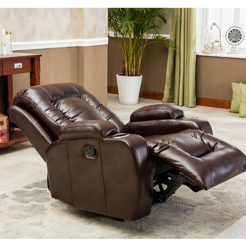 Furniture Single Modern Power Lift Electric Riser Recliner Chair with Cup Holder in Diamond Air Leather For Elderly