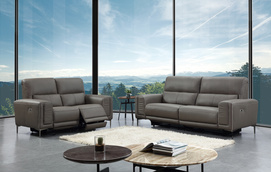 Power Recliner Leather Sofa-6305