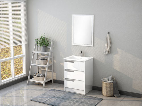 Wholesale Modern MDF Free Satanding Mirrors Sink Bathroom Vanities MPYJ-45