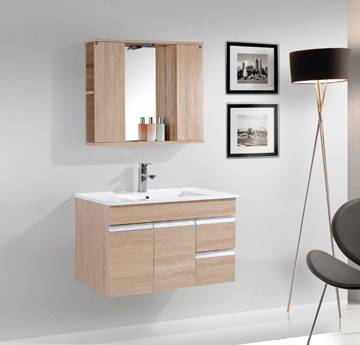 Wholesale Modern Wood Melamine Wall Mounted Mirrored Bathroom Cabinets