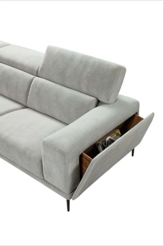 Modern Fashionable Large Corner Sofa for Villas (Fabric or Leather available-6288