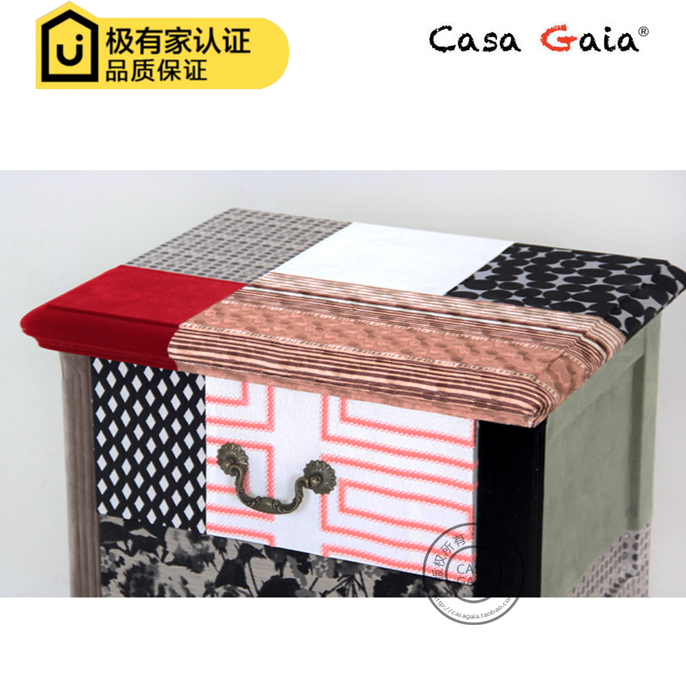 CASA GAIA 盖雅欧式客厅边几斗柜布艺拼接柜子样板间卧室床头柜