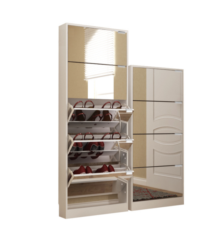 Mirror Tipped Shoe Cabinet  DH-S034-5D