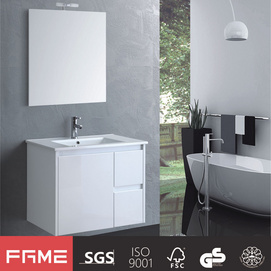 Luxury Modern White Lacquer Painting Washbasin Mirror Bathroom Cabinets