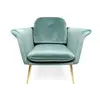 Minimalist Green Velvet Armchair Upholstered Lounge Chair