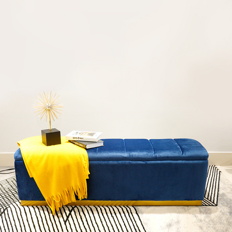 Velvet Storage Bench