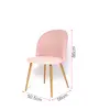 Gold Legs Fabric Dining Chairs
