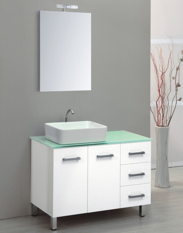 Wall mounted compact modern bathroom cabinet vanity MDF vanity set