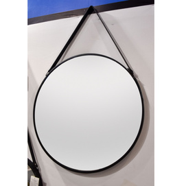 Faux Leather Strap Wall Mirror