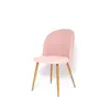Gold Legs Fabric Dining Chairs